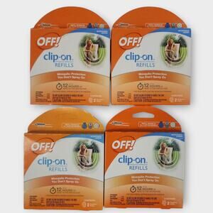 Lot of 4 Off! Clip-On Refills Mosquito Repellent For All Clip On Models